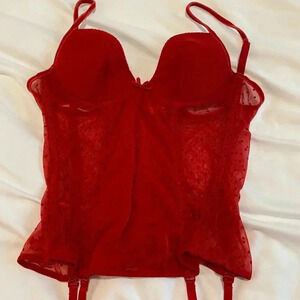 ❤️ INTIMISSIMI Red Sheer Dotted Corset ❤️